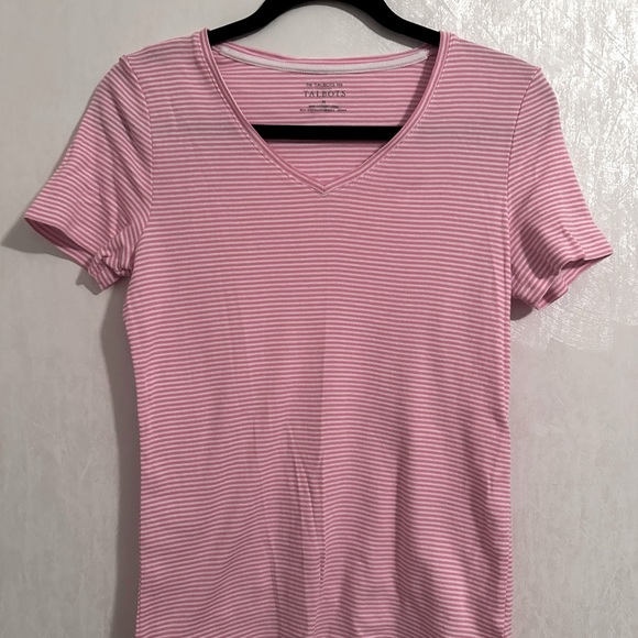 Talbots pink stripe tee - Picture 1 of 2